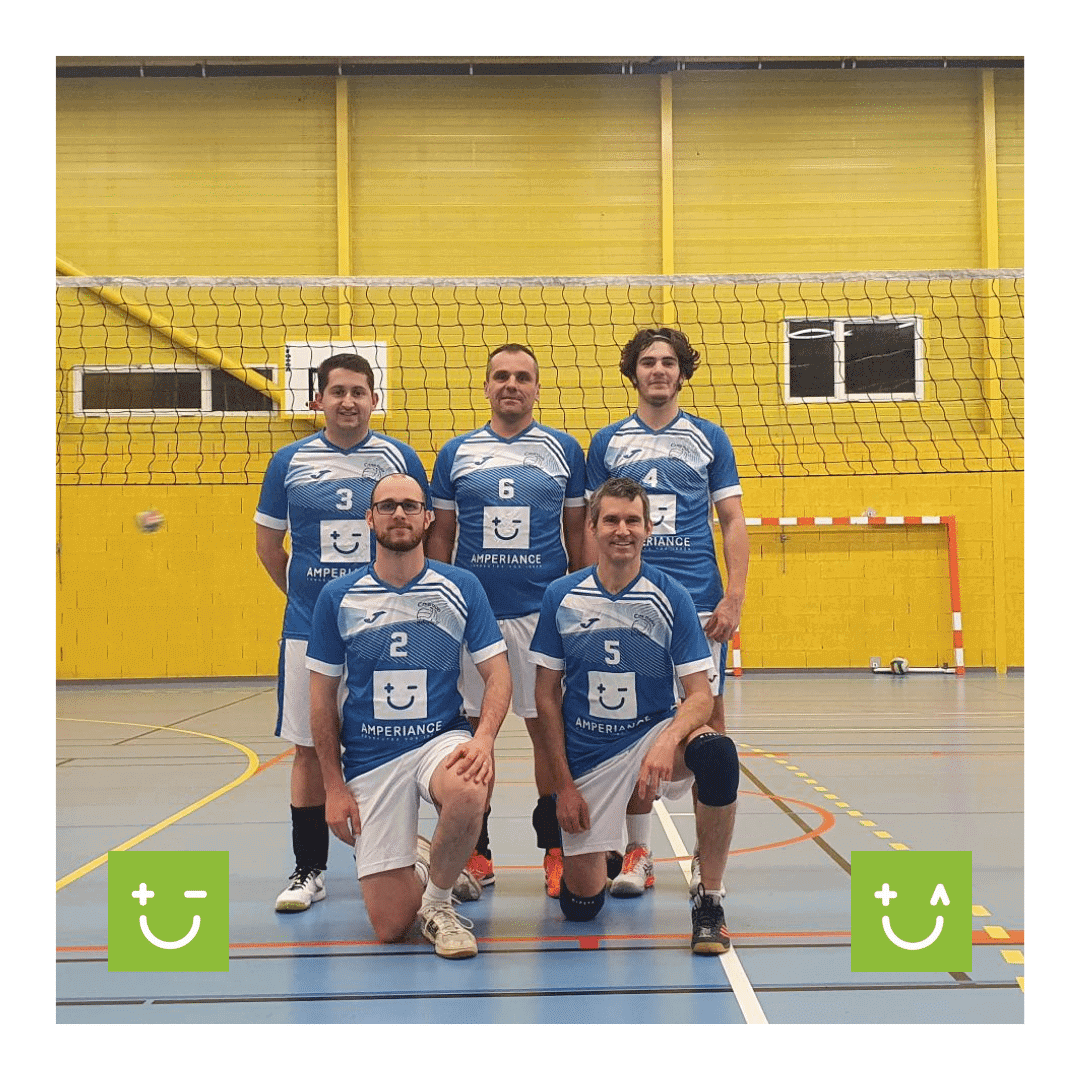 l'entreprise d'électricité amperiance à Montpellier est sponsor du club de volley de cournon