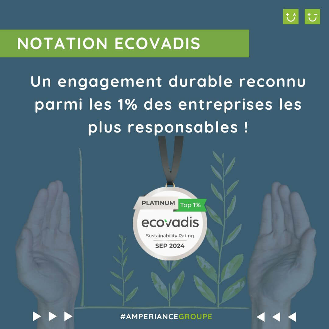Amperiance électrcité à Montpellier reçoit la médaille Platinium EcoVadis
