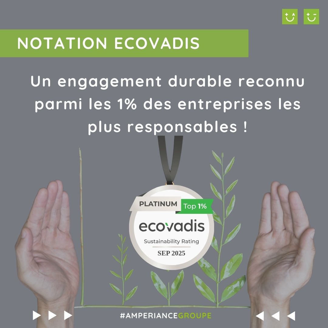 Amperiance renouvelle sa médaille EcoVadis Platinum en 2025