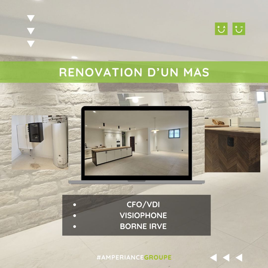 Rénovation électrique d’un mas de standing dans l’Hérault par Amperiance