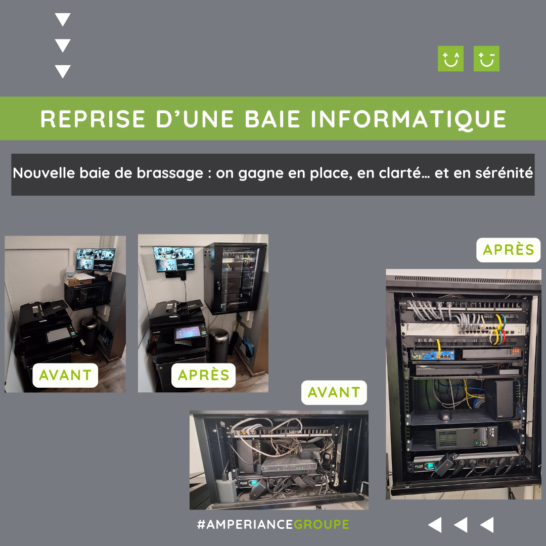 Installation d’une nouvelle baie de brassage par l'équipe Amperiance