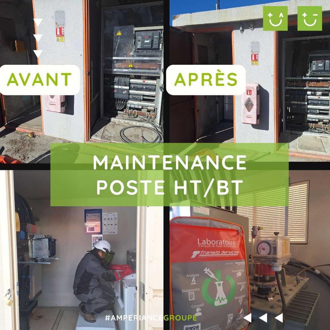 Amperiance a réalisé la maintenance d'un poste HT BT dans le cadre son activité de maintenance électrique