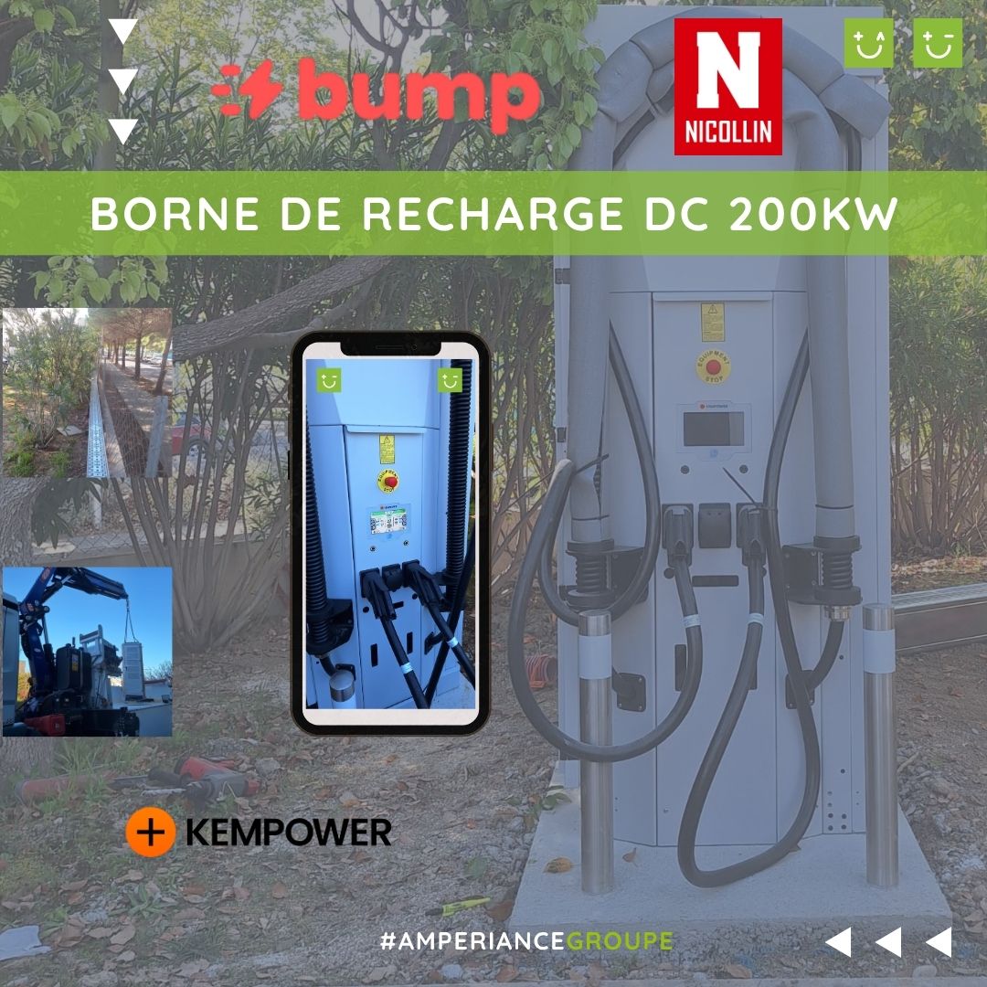 installation borne IRVE entreprise Nicollin Montpellier